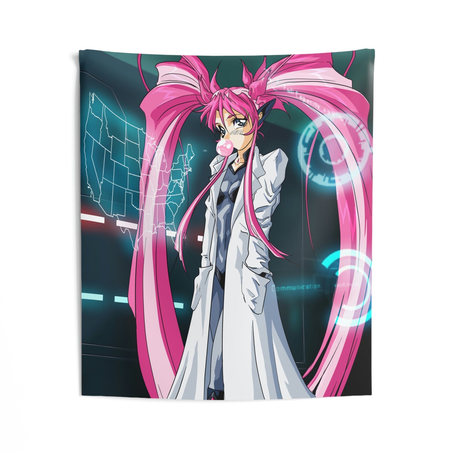 Yuimei definitely not plotting world domination Indoor Wall Tapestry