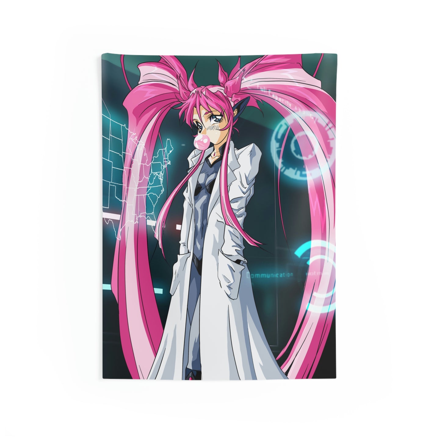 Yuimei definitely not plotting world domination Indoor Wall Tapestry