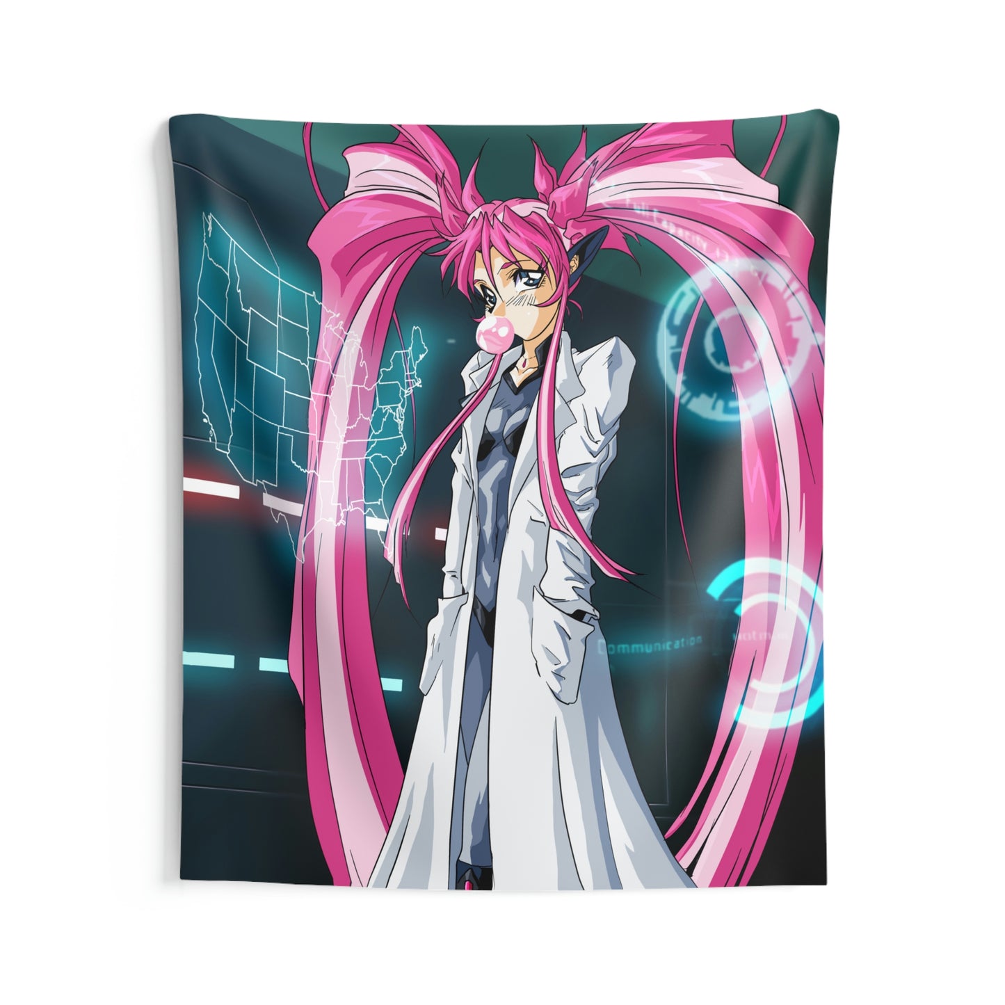 Yuimei definitely not plotting world domination Indoor Wall Tapestry