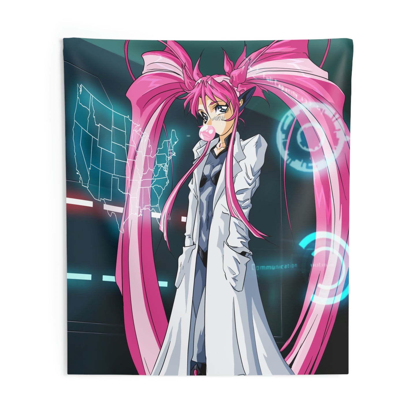 Yuimei definitely not plotting world domination Indoor Wall Tapestry