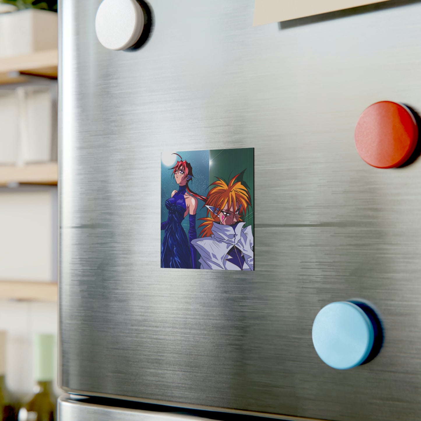 Roa and Shiki in the moonlight Square Magnet